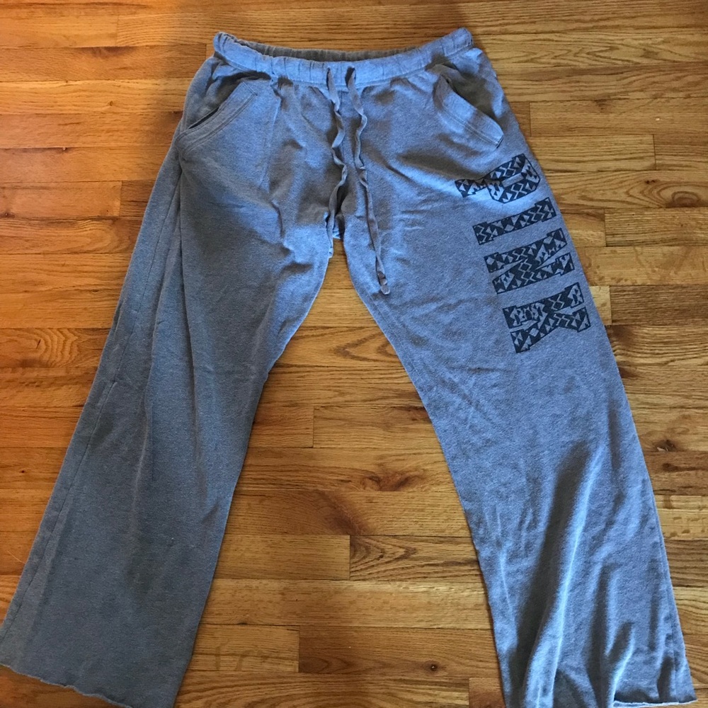 VS pink gray sweatpants